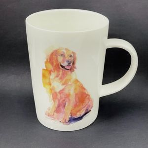 Hallmark Mug Dog Golden Retriever Ceramic Watercolor by artist John Keeling